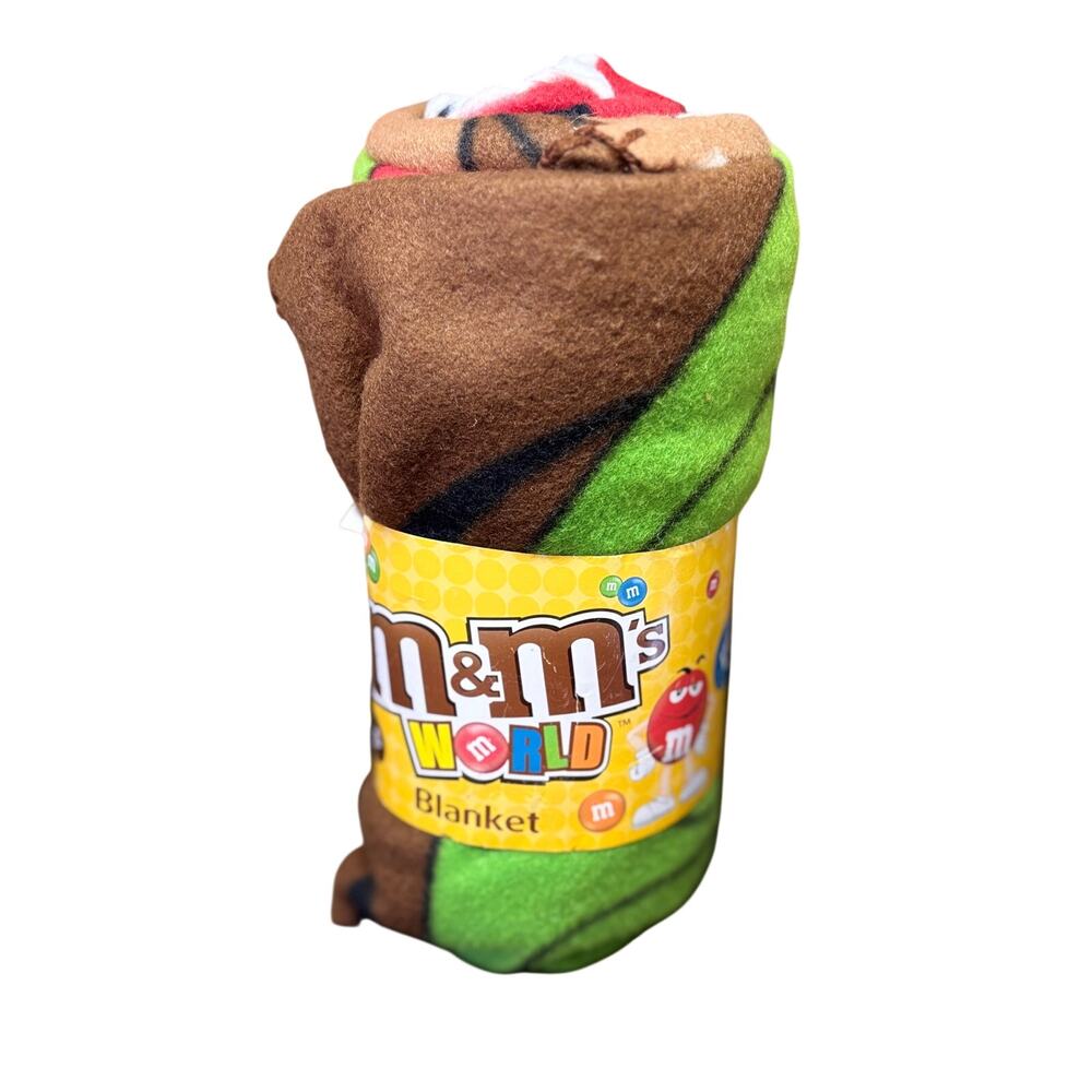 M&M's World Characters Group Blanket Fleece Throw 50" x 60" Lounge NWT